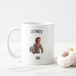 Personalisiertes Baby-Foto mit Namen Dad- und Mom- Kaffeetasse