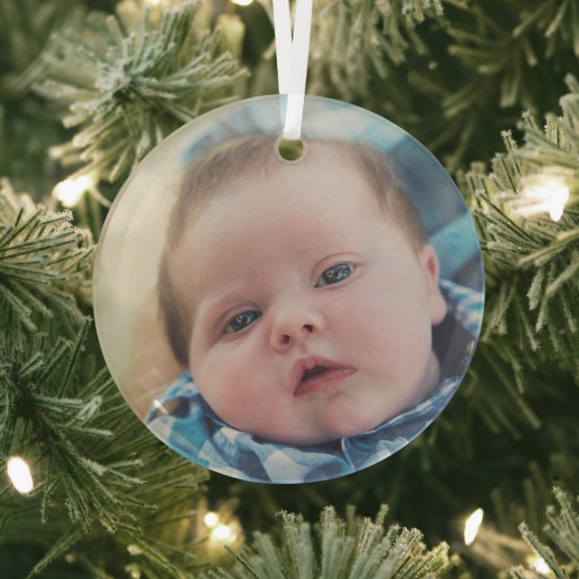 Personalisiertes Baby-Foto Ornament Aus Glas (InSitu)