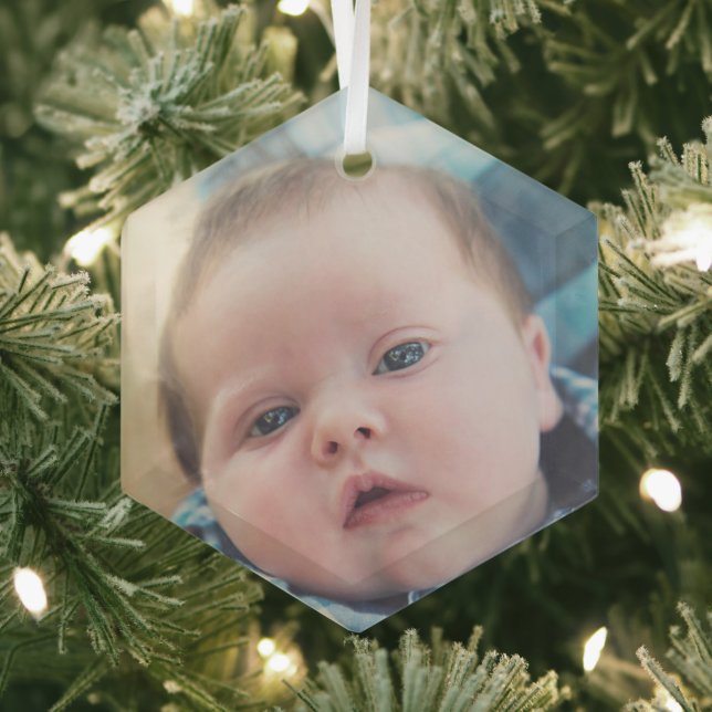 Personalisiertes Baby-Foto Ornament Aus Glas (Insitu)