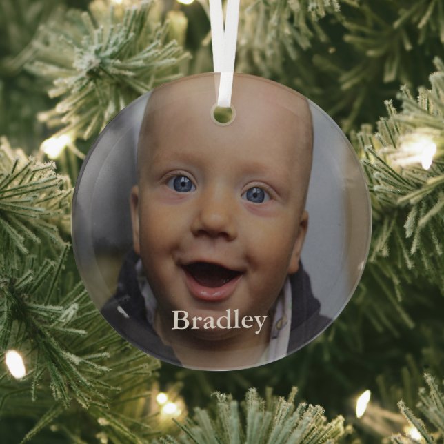 Personalisiertes Baby-Foto Ornament Aus Glas (InSitu)