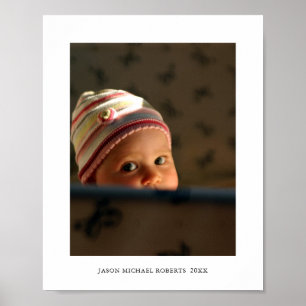 Personalisiertes Baby-Foto und Name Print Poster