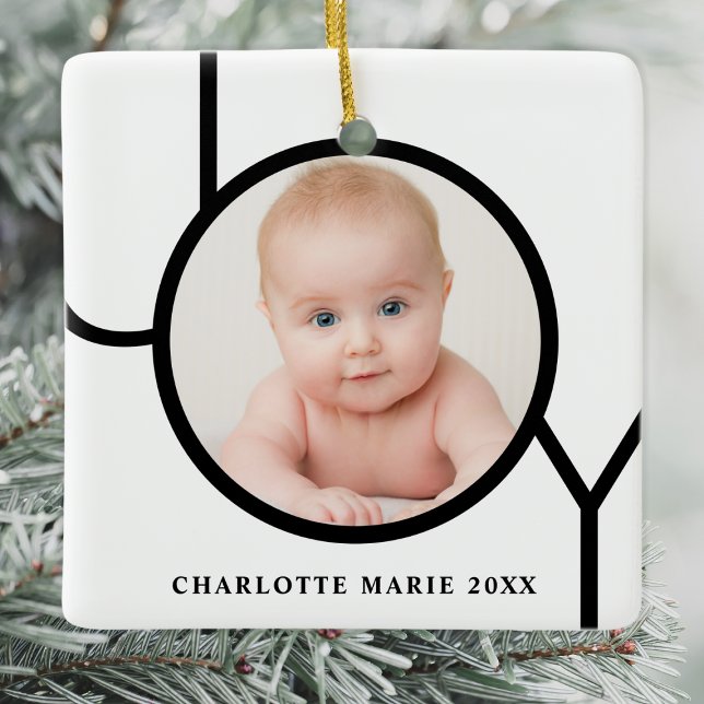 Personalisiertes Baby Foto Weihnachten Keramikornament (Von Creator hochgeladen)