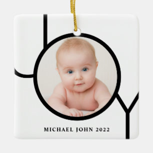 Personalisiertes Baby Foto Weihnachts Keramik Orna Keramikornament