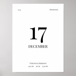 Personalisiertes Baby-Geburtsplakat - Minimalistis Poster