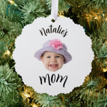 Personalisiertes Baby-Gesichtsfoto Name Neue Mutte