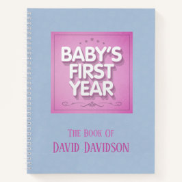Personalisiertes Baby im ersten Jahr Notizbuch