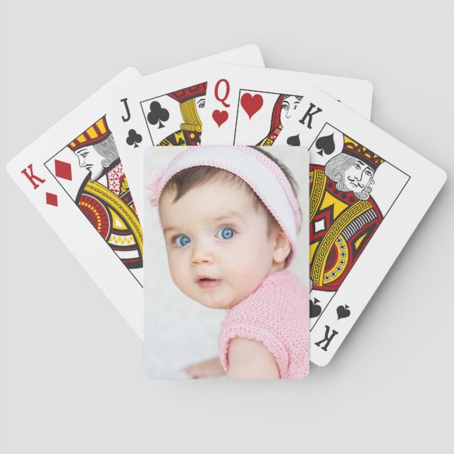 Personalisiertes Baby/Kind-Foto Spielkarten (Rückseite)
