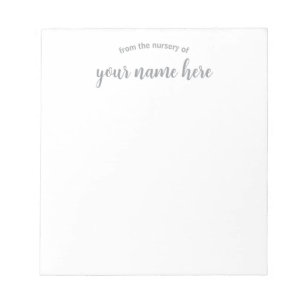 Personalisiertes Baby-Kinderzimmer Notepad Notizblock