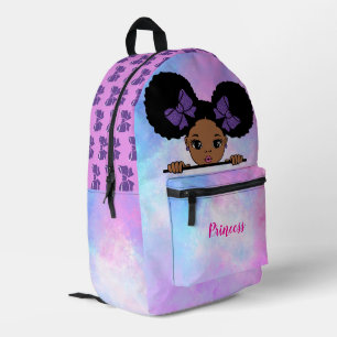 Personalisiertes Baby Mädchen Lila Bedruckter Rucksack