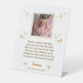 Personalisiertes Baby Memorial Pedestal-Zeichen Sockelschild
