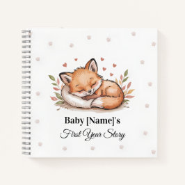 Personalisiertes Baby Memory Book - Fox Notizbuch