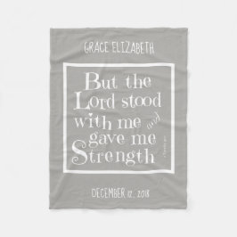 Personalisiertes Baby, mit Verse aus Timothy (grau Fleecedecke