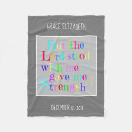 Personalisiertes Baby, mit Verse aus Timothy (Rege Fleecedecke
