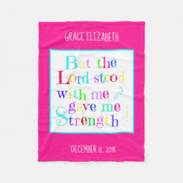 Personalisiertes Baby, mit Verse aus Timothy (Rege Fleecedecke