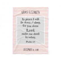 Personalisiertes Baby, Nachtgebet (Psalm 4:8)