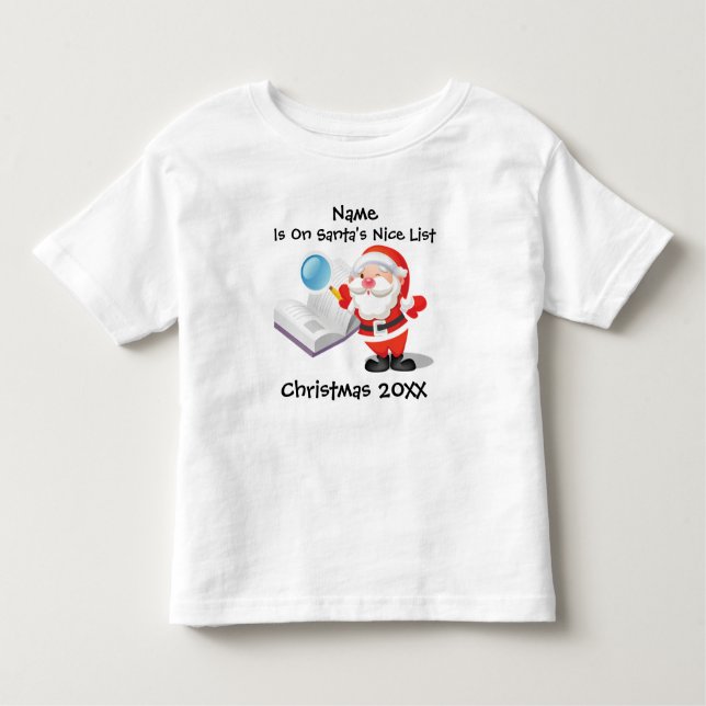 Personalisiertes Baby oder Kleinkind Weihnachten Kleinkind T-shirt (Vorderseite)