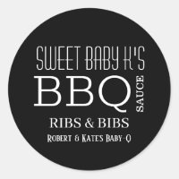 Personalisiertes Baby-Q-Sauce-Etikett