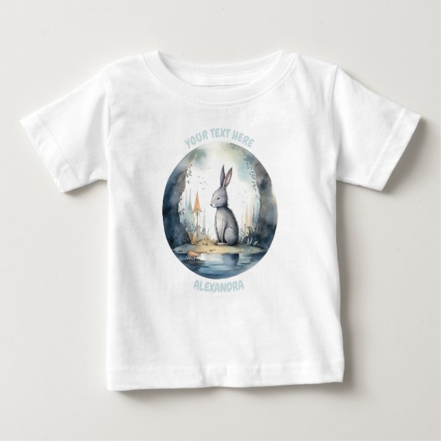 Personalisiertes Baby-Rabbit-T-Shirt Baby T-shirt (Vorderseite)