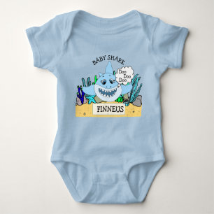 Personalisiertes Baby Shark Baby Baby Strampler