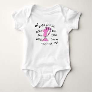 Personalisiertes Baby Shark Baby-T-Shirt Strampler