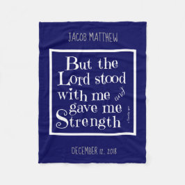 Personalisiertes Baby, Verse aus Timothy, marinebl Fleecedecke
