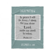 Personalisiertes Baby, w Nachtgebet (Psalm 4:8)