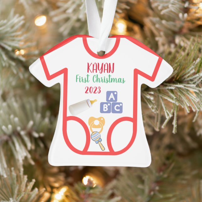 Personalisiertes Baby zu Weihnachten 2023 Ornament (Baum)