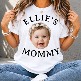 Personalisiertes Babygesicht Mummy individuelles F T-Shirt