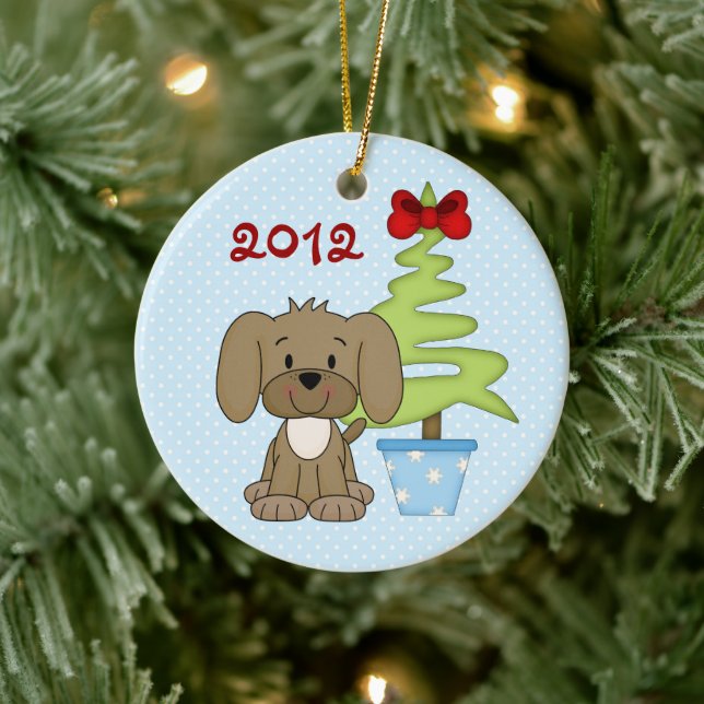 Personalisiertes Baby's 1. Weihnachten Niedlicher  Keramik Ornament (Baum)