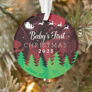 Personalisiertes Baby's First Christmas 2025 Ornament