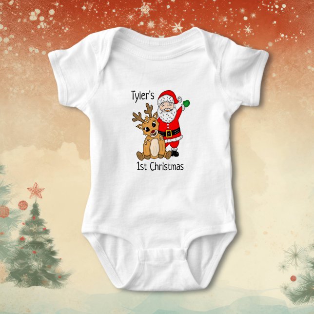 Personalisiertes Baby's First Christmas Baby Strampler (Von Creator hochgeladen)