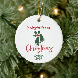 Personalisiertes Baby's First Christmas Bunny Orna Keramik Ornament
