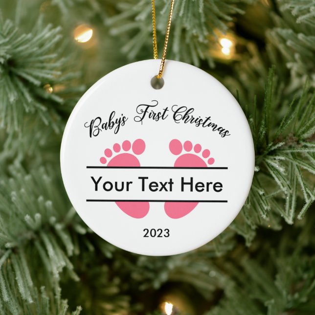 Personalisiertes Baby's First Christmas Keramik Ornament (Baum)