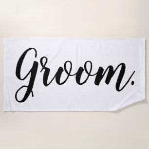 Personalisiertes Bachelor Groom Strandtuch