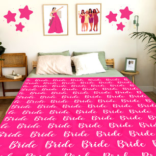 Personalisiertes Bachelorette-Bride-Muster Fleecedecke