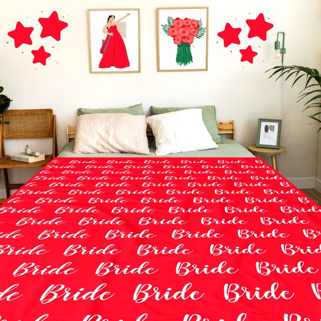 Personalisiertes Bachelorette-Bride-Muster Fleecedecke (Von Creator hochgeladen)
