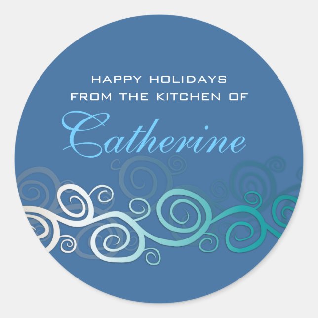 Personalisiertes Backen, Konfitüre, Keks Runder Aufkleber (Vorderseite)