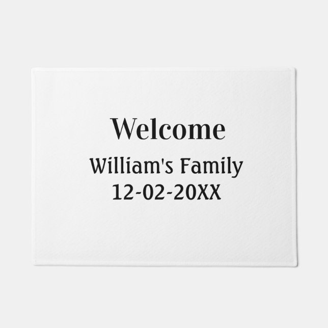 personalisiertes Backen mit einfachem monogramm Lo Fußmatte (Vorderseite)