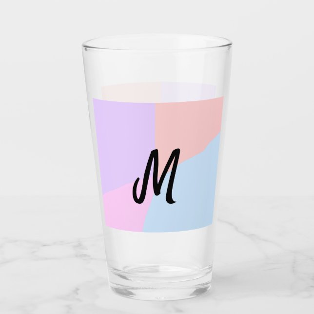personalisiertes Backen mit einfachem monogramm Lo Glas (Vorderseite)