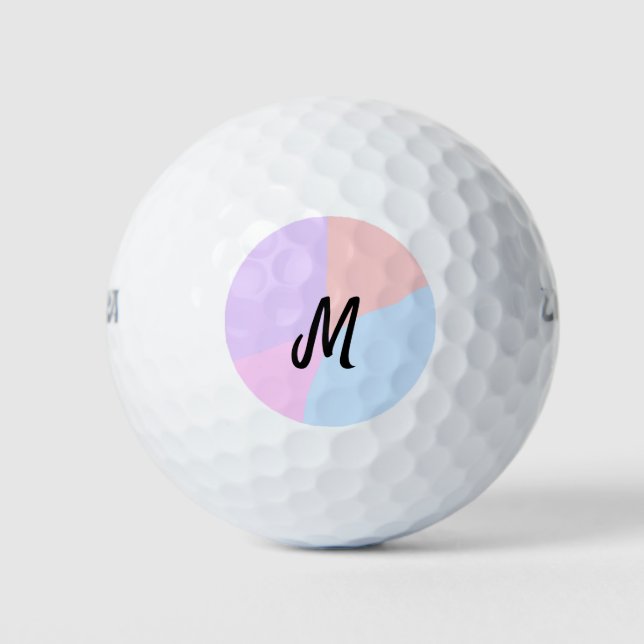 personalisiertes Backen mit einfachem monogramm Lo Golfball (Vorderseite)