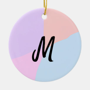 personalisiertes Backen mit einfachem monogramm Lo Keramik Ornament