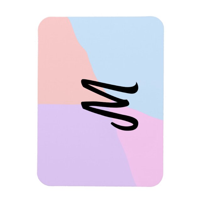 personalisiertes Backen mit einfachem monogramm Lo Magnet (Vertikal)