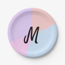 personalisiertes Backen mit einfachem monogramm Lo Pappteller