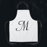 personalisiertes Backen mit einfachem monogramm Lo Schürze<br><div class="desc">design</div>