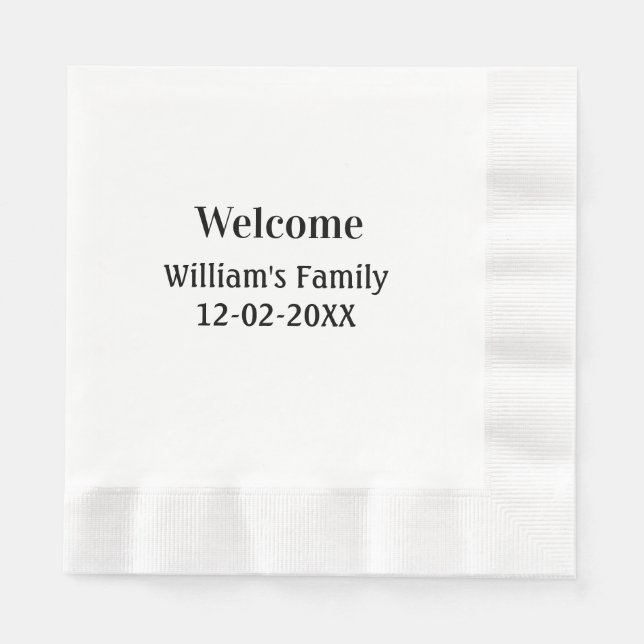 personalisiertes Backen mit einfachem monogramm Lo Serviette (Vorderseite)