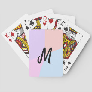 personalisiertes Backen mit einfachem monogramm Lo Spielkarten