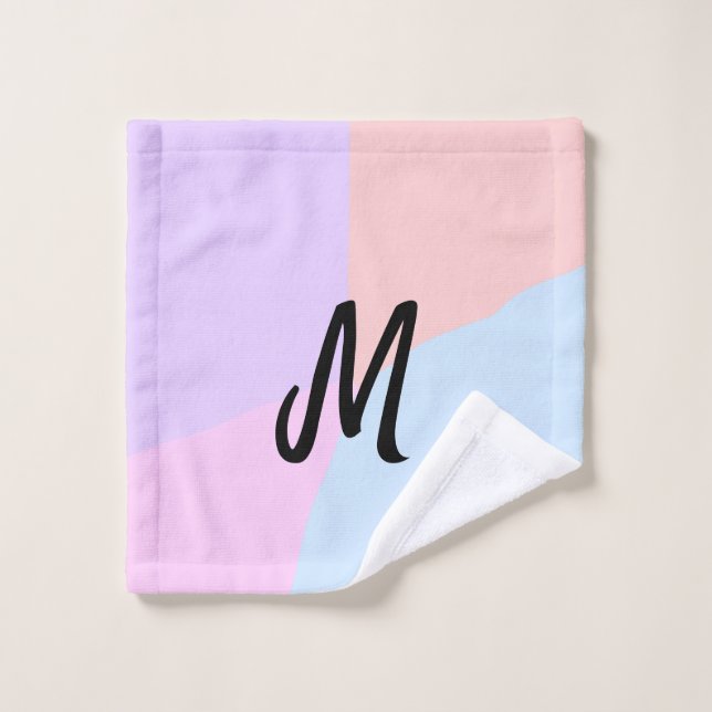 personalisiertes Backen mit einfachem monogramm Lo Waschlappen (Waschlappen)