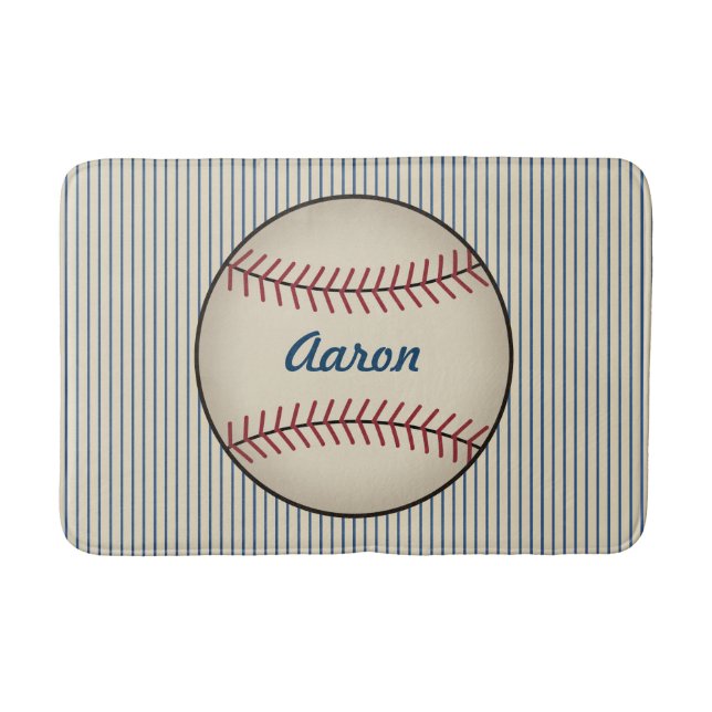 Personalisiertes Bad Baseball Badematte Rug (Vorderseite)