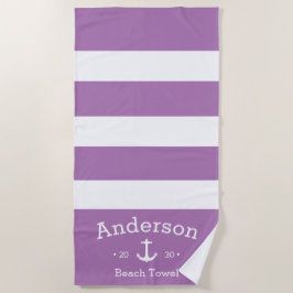 Personalisiertes Badetuch - Lavender Nautical