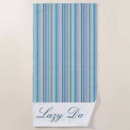 Personalisiertes Badetuch - Mehrfarbige Streifen